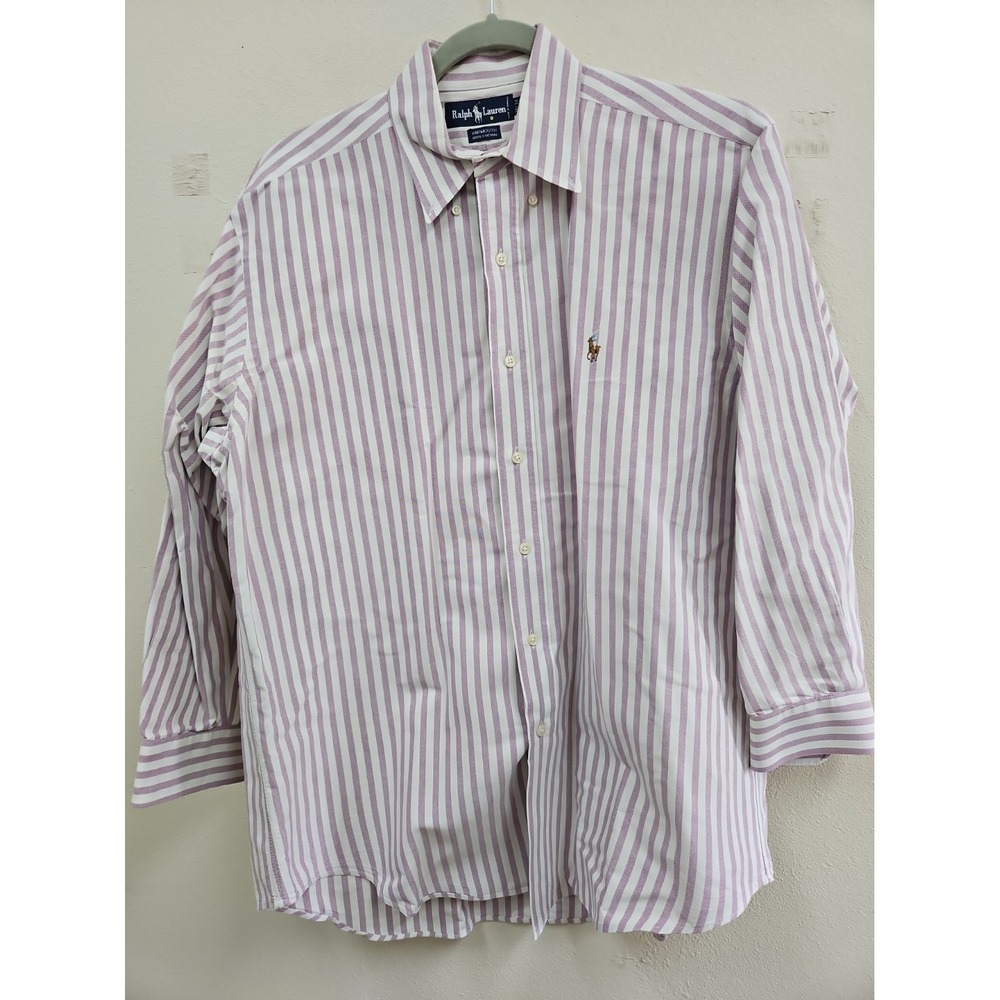 Ralph Lauren  Long Sleeve Shirt Mens  Button Down  Yarmouth 16 32